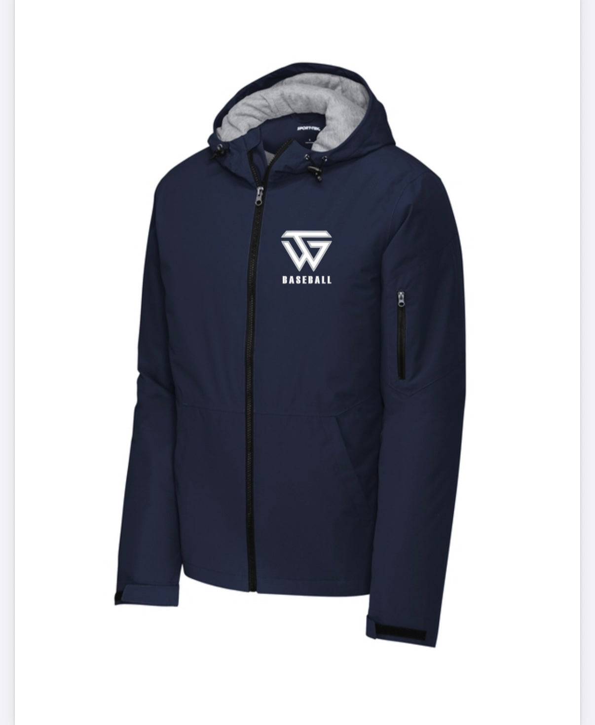 Navy waterproof insulated jacket