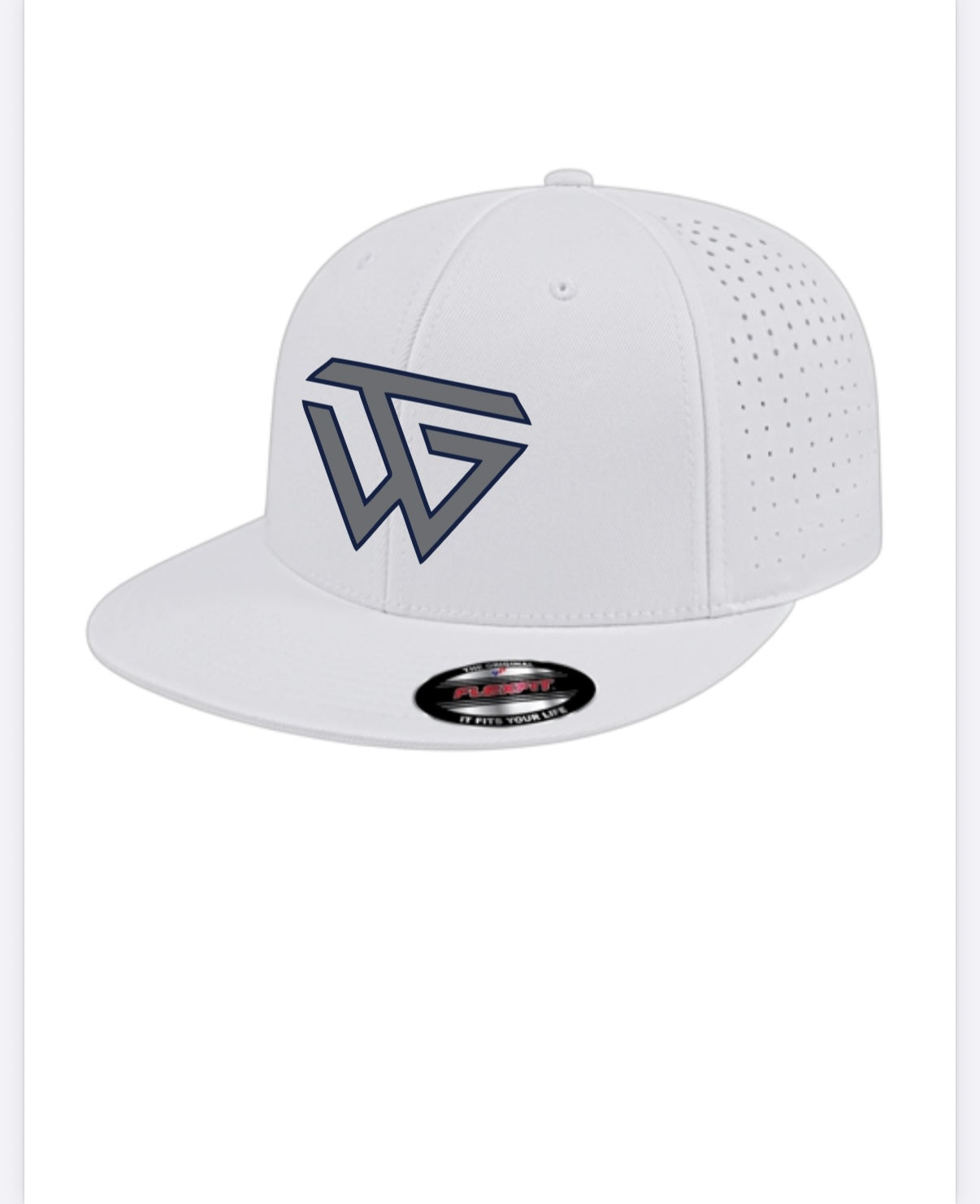 White flat brim full back