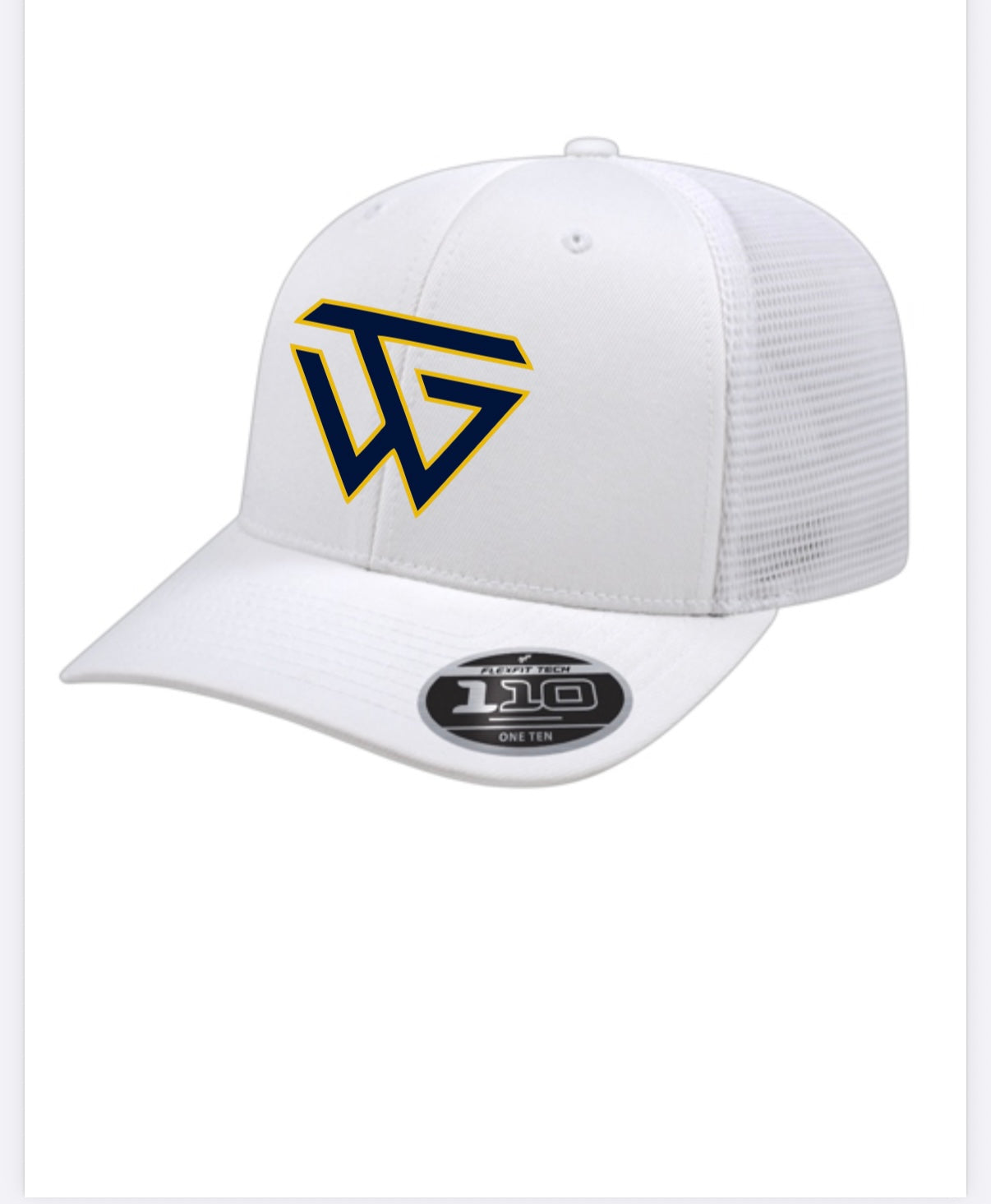 White SnapBack navy/yellow logo