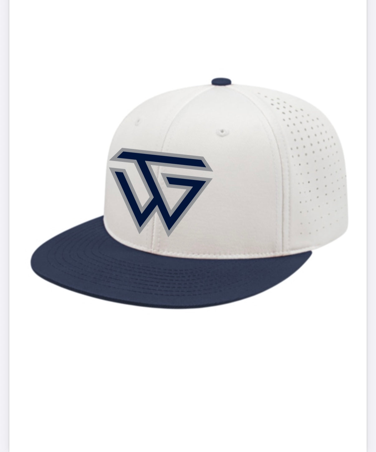 White/navy full back
