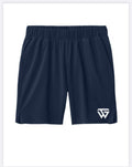 Navy poly/spandex 7” short